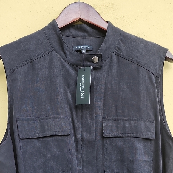 Kenneth Cole New York NWT Navy Sleeveless Vest - Picture 2 of 9
